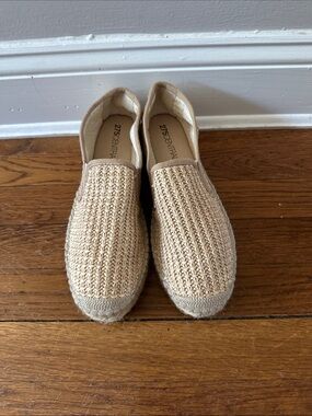 275 Central Women's Woven Espadrille Slip-Ons in Beige